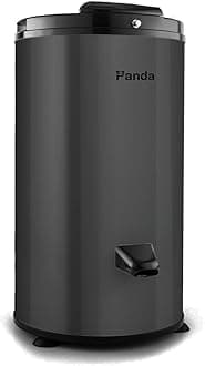 3200 RPM Portable Spin Dryer – 22lbs Capacity, Stainless Steel Drum & Outer Case, 110V – Sleek Dark Gray