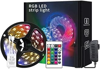5 Meter LED Strip Lights |300 Led RGB Strip Light with Adaptor |Operated with 16 Modes Remote Controller|Multicolor LED Lights for Home Decoration, Bedroom,Diwali Decoration & False Ceiling