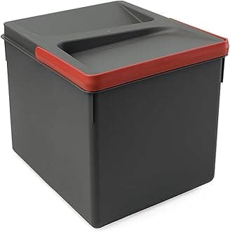 8937023, waste sorting cut-out base, bin height 216mm with 12 litres capacity, Grey, H 216 mm (1x12L)