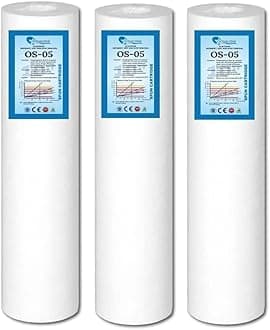 Spun Filter Candle For Ro Water Purifiers Pack Of-(3),Ensuring Clean,Safe,&Pure Drinking Water,Filter Housing Of All Water Purifier,Pp Spun Cartridge Pre Filter(White)