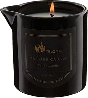 MELONY Massage Candle | Gentle Softening for Nourished, Hydrated, Balanced Skin | 230 g / 8.1 oz (Coffee Vanilla)