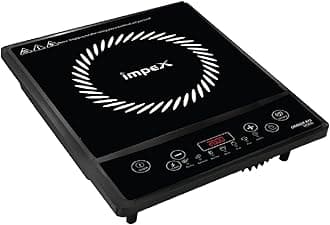 Impex Induction Cooktop With Soft Button Control | Induction Cooktop With 7 Cooking Modes and Overheat Protection | 4 Digit LED Display | 1 Year Warranty (OMEGA M3 DX200, 2000 W)