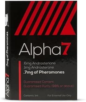 Alpha 7 Unscented - Pheromone Cologne for Men with Pure Pheromones - High Concentration Blend to Attract Women - Top Selling Perfume Oil Designed to Complement Your Scent ((1 ml))