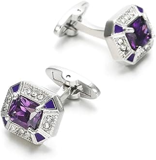 Hexagon Chic Crystal Cufflinks Crystal Gem stone Cuff links CL07