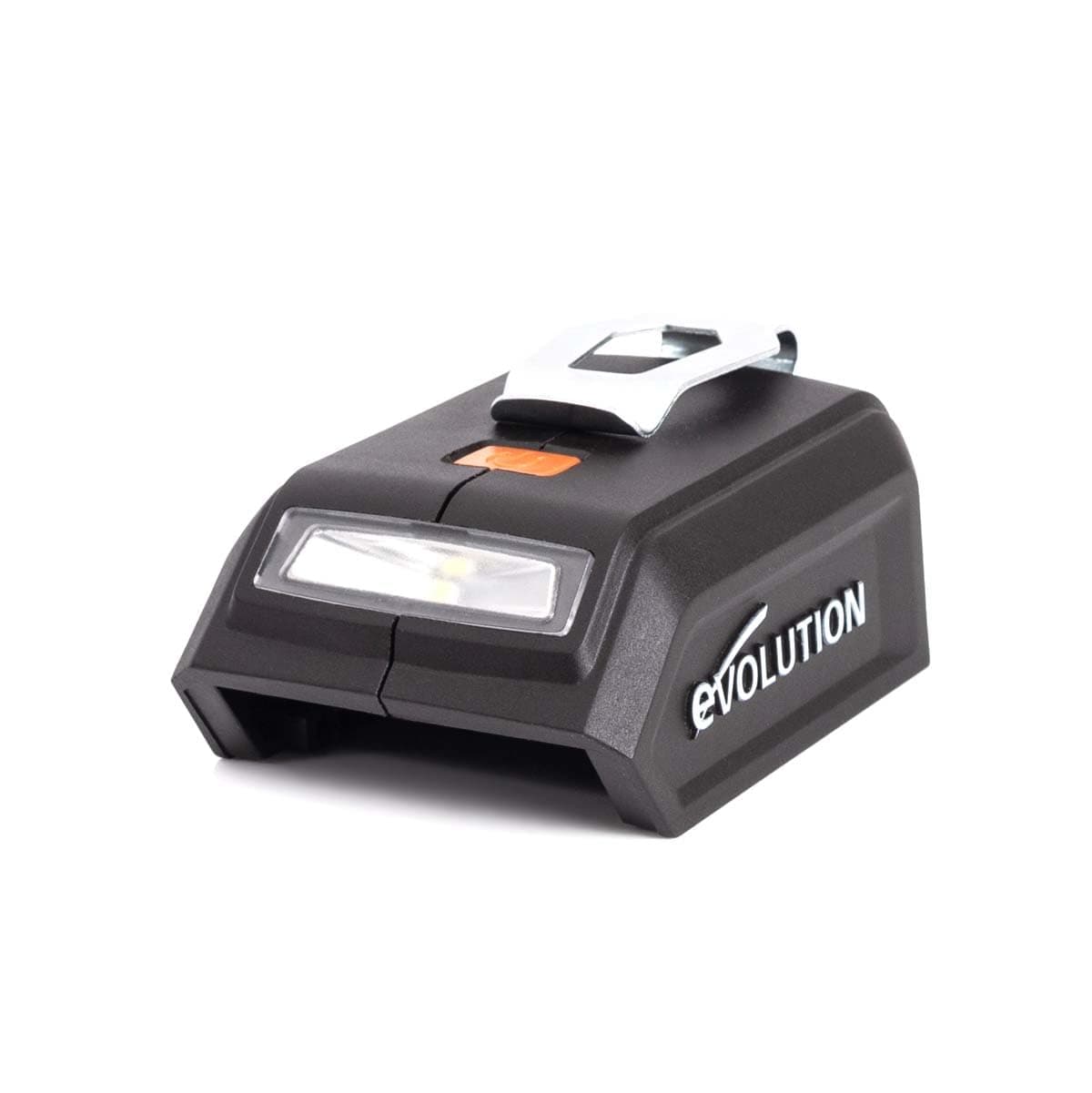 Evolution Power Tools USB Charger & LED Light, Compatible with Evolution & Erbauer 18V EXT Batteries, Dual Port USB A & USB C, Quick Charge - Batteries & Cables Sold Separately