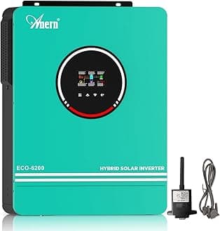 Anern 6200W Hybrid Solar Inverter 48V DC to 220-240VAC, Off Grid Pure Sine Wa...