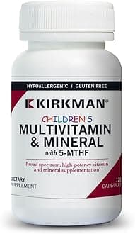 Children's Multivitamin & Mineral - 120 Capsules - with 5-MTHF - Potent Broad Spectrum Vitamin/Mineral Supplement - Hypoallergenic