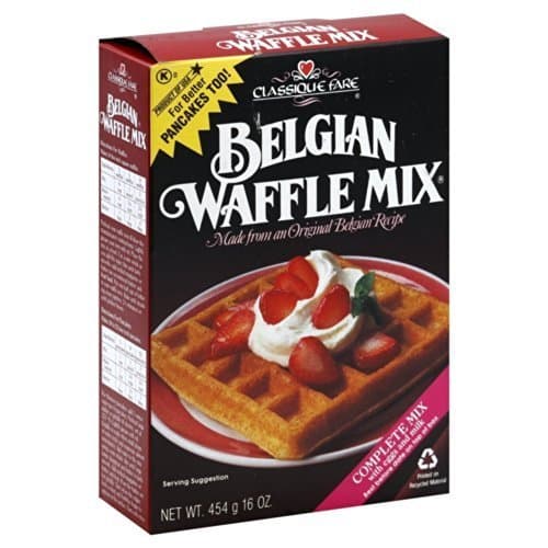 Classique Fare Belgian Waffle Mix 16.0 OZ (Pack of 6) by Classique Fare