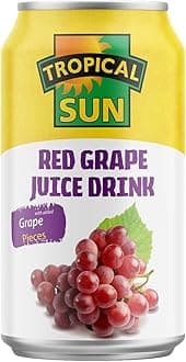 Tropical Sun Red Grape Juice Drink with Real Grape pulp, 330ml (Pack of 12)