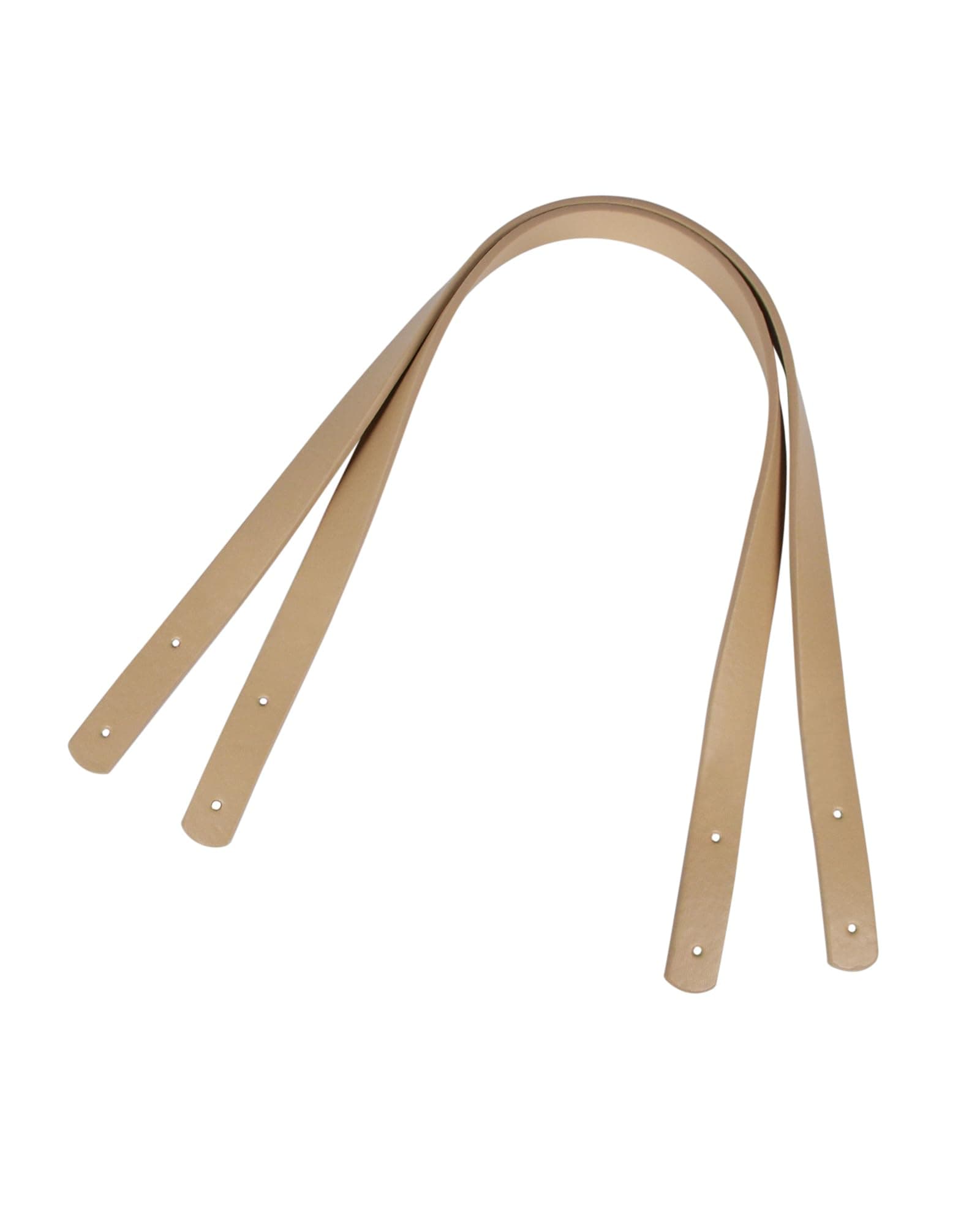 Replacement PU Bag Handle Strap Pack of 2, Solid Color PU Leather Shoulder Strap, with Rivet, DIY Bag Belt Strap Handle for Women Tote Purses, 60cm, Beige