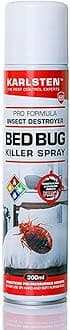 Karlsten Bed Bug Killer Spray 300ml - High Strength Elimination of Resistant Bed Bugs & Dust Mites Control Kills Bed Bugs In All Cycles Of Life Use on Mattresses, Soft Furnishings & Around The Home