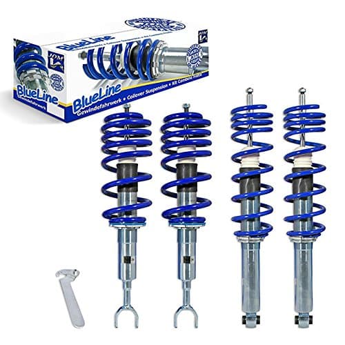 JOM Euro Height Adjustable Coilover Suspension Lowering Kit For Audi A4 B5 8D FWD - Adjustable 15-90mm / 0.6"-3.54"