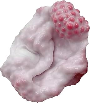 Generic Construction Magnets for Toddlers Grape Smoothie Stressball 2024 New Vacuum Beads Shapeable Stress Milk Stress Toy Upgrade Noisy Sensory Toys Toys With Sound Wooden Play for Boys (C, 6X6cm)