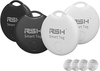 RSH Key Finder Tracker Luggage Bluetooth Tracker Smart Tag Works with Apple Find My, Smart Key Finder Locator for Bags,Wallet Tracker,Item Finder Tag Locate or Tracking for Keys(iOS only)