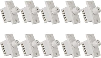 HI PLASST PINS N PLUGS Hi-PLASST (10pcs) Switch Type Regulator, 7-Step, Non-Modular Step Type Fan Regulator for Home & Offices (White),(L*B = 5.5 * 2.4cm)-Pack of 10
