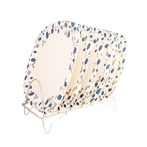 WHITE GOLD Melamine Square Shape Deco 11 INCH Full Dinner Plate Crockery SR0011 - Florine (6 Pcs)