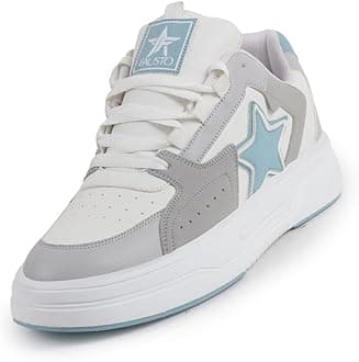 Men's Colorblocked Mid Top Breathable Lace-Up Sneaker Shoes|Memory Cushion Casual Shoes|Chunky Streetwear Fashion Sneakers