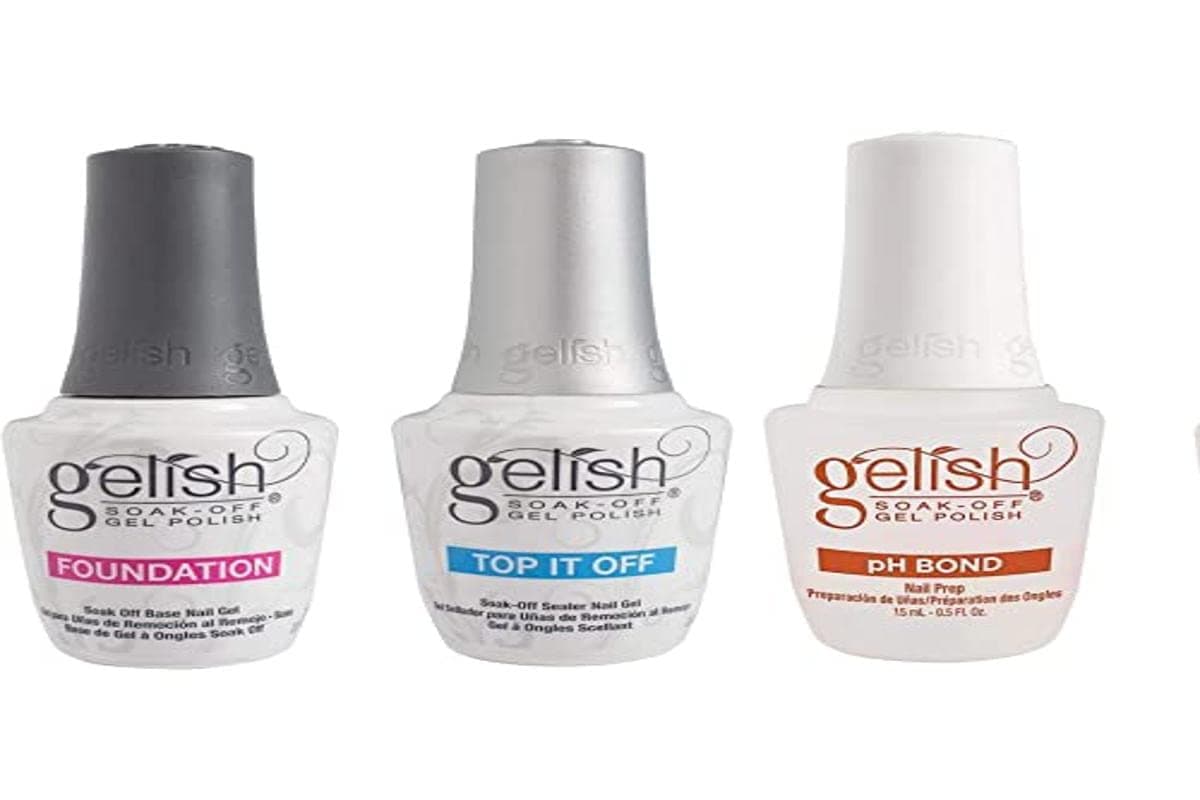 Gelish Mini Terrific Trio Essentials Collection Soak Off Gel Nail Polish Kit
