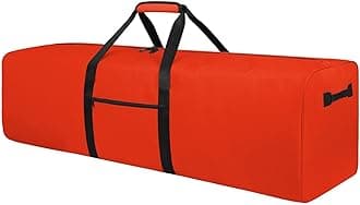 Urbanstand 52 Inch Extra Large Duffle Bag for Travel, Sports Gear Storage Bag with 2-way Lockable Zippers, Long Duffel Bag for Tent Camping tripod (Orange)