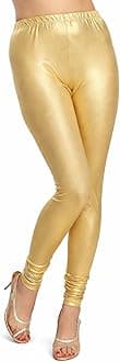 Golden Shimmer Stretch Knit Legging for Girls & Women's