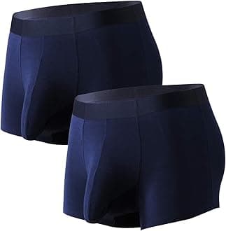 Ouruikia Men's Trunks Underwear Breathable Modal Trunks Underwear Tagless Boxer Briefs Separate Pouch