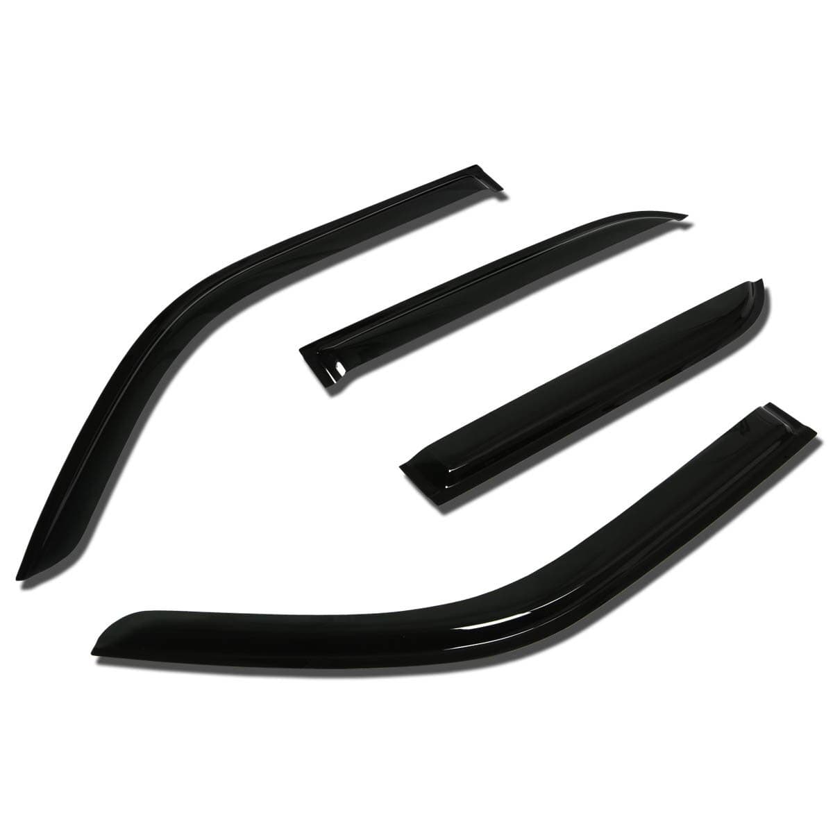 Auto Dynasty 4Pcs Tape-On Window Visor Compatible with 1996 1997 1998 1999 2000 2001 2002 Toyota 4Runner 1996-2002, Deflector Rain Guard, Acrylic Black