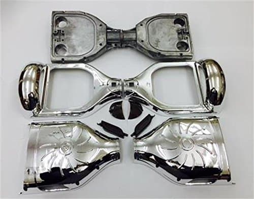 Certicable Replace Parts for Hover Board Balancing Scooter Skin/Cover Silver Chrome & Interior Metal Frame Set