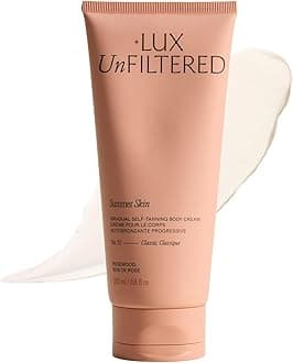 + Lux Unfiltered N°32 Summer Skin Classic Gradual Self Tanner, Hydrating Self Tanning Lotion with Shea Butter & Squalane - Non-Sticky, No Transfer, Natural-Looking - Vegan Sunless Tanner - Rosewood