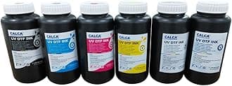 UV DTF Printer Ink 1L CMYKW Varnish UV Inks Direct Print A-B PET Film for Printheads US Stock