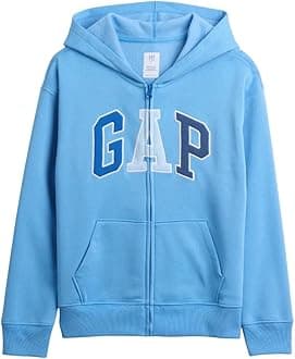 Boys' Logo Hoodie Hooded Full Zip Sweatshirt