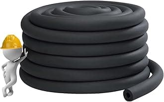 Industry Pipe Insulation, 3/4" 1" 1-1/4" 1-1/2" 2" 2-1/2" 3" 3-1/2" 4" Foam Insulation Tube, Anti-Freeze Waterproof Rubber Hose for Hot and Cold Water Pipes (Color : 0.79", Size : ID 4")