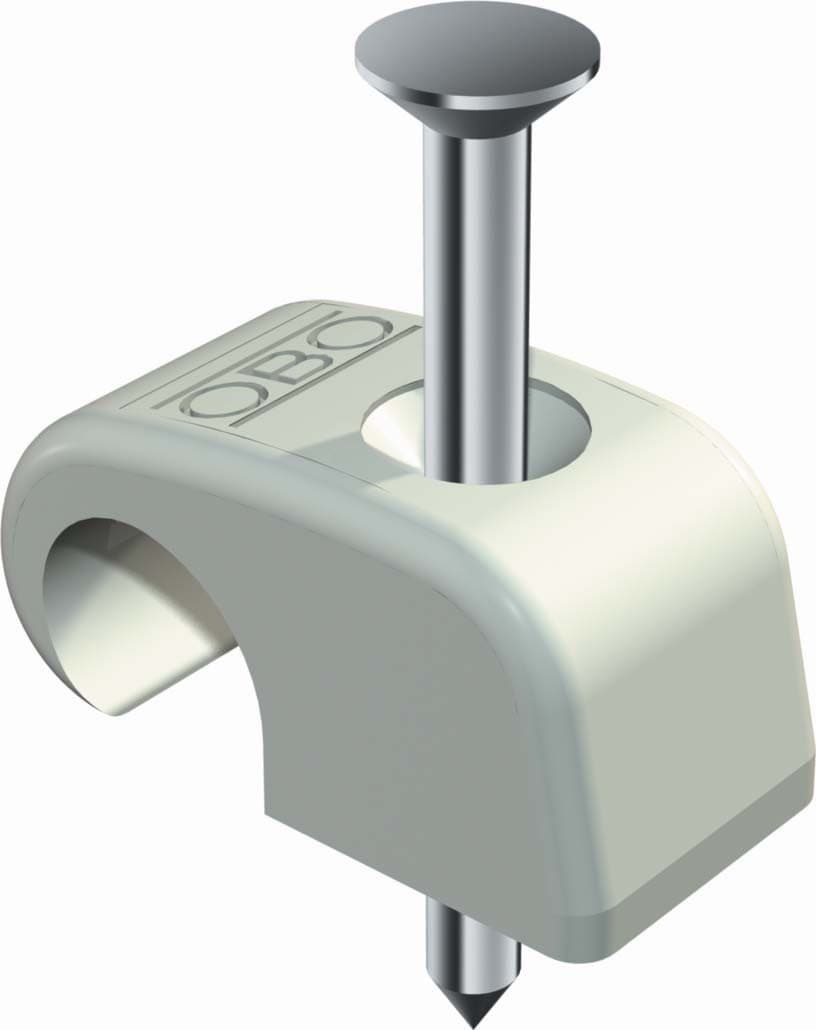 Nail Cable Clips for 7-12 mm Round Cables with 35 mm Nail - Pack of 200