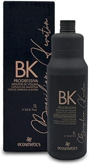 Deluxe Brazilian Keratin Treatment Organic Semi Definite 1L Brazilian Keratin Treatment | Progressive Brush | Straightening & Smoothing System | Volume Reducer | 100% Straight Hair