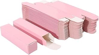 COSIDEA 50 packs of 23x23x103mm paper lipstick box lipstick lip gloss tube box packaging cosmetic gift packaging (pink)