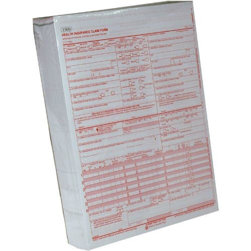 CMS-1500 Version 08/05 - 1,000 Sheets. Medical Billing Claim Forms. HCFA 0805 Version
