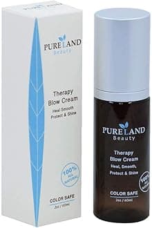 Pureland Beauty Therapy Blow Cream - Leave-In Hair Repair Treatment - Hydrating Hair Mask for Sensitive Scalp and Dry Hair - Natural Hair Care - Chemical-Free and Plant-Based
