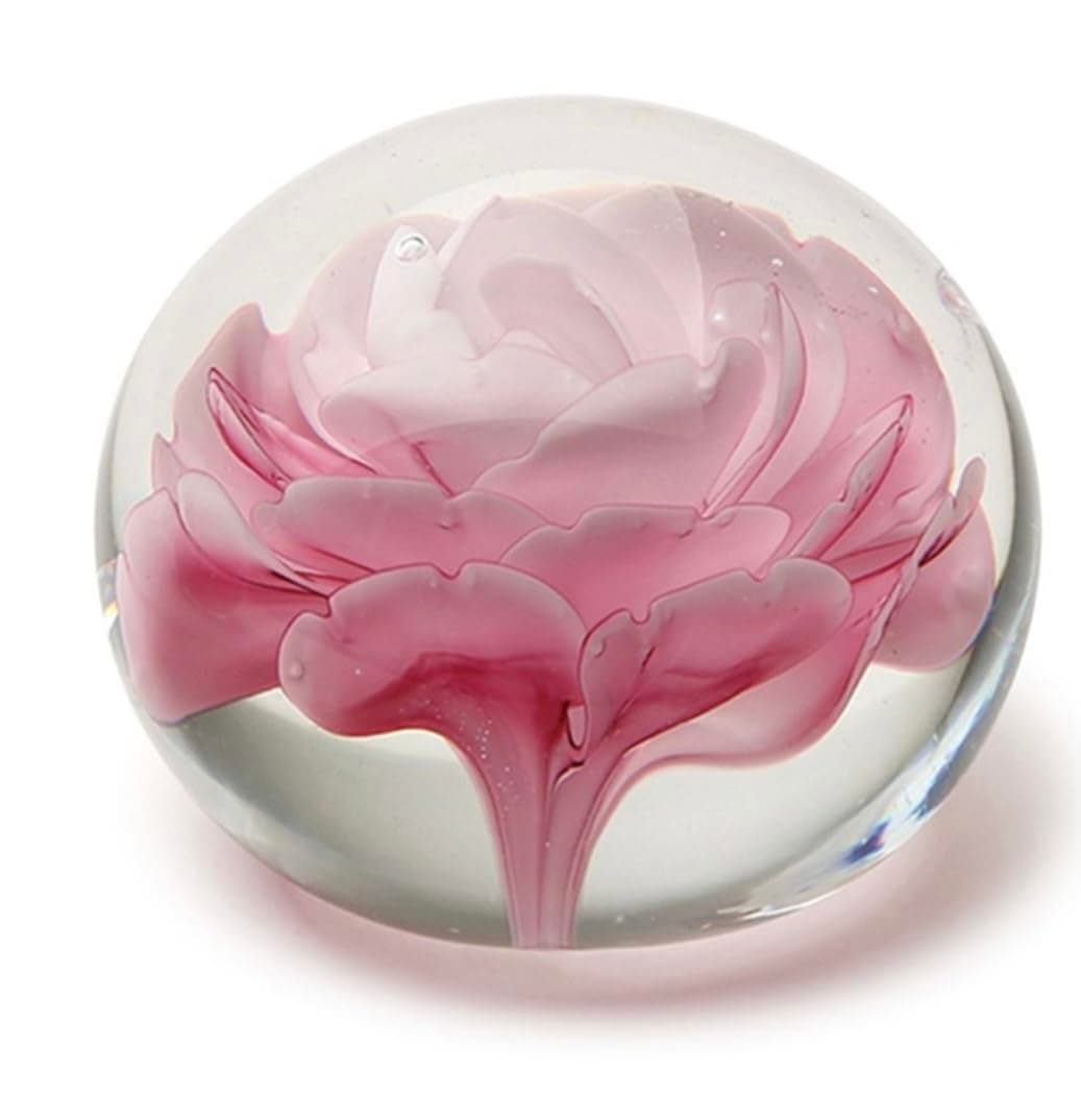 3" H. Small Paperweight - Pink Rose