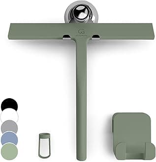 GÜTEWERKShower Squeegee for Shower Doors, 23cm Car Window Squeegee Glass Cleaning, Silicone Shower Accessories, Window Cleaner Tool, Hygienic Glass Shower Cleaner Rubber Blade Shower Screen Squeegees