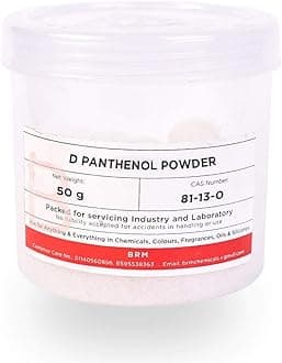 Brm Chemicals D Panthenol Powder - 50 Grams For Soap Making, Shampoo Cosmetic Making & Diy Personal Care Face, Hair, Skin Body