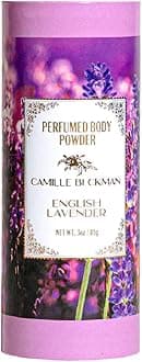 English Lavender Scented Talc-Free Body Powder, Perfumed Dusting Powder, Camille Beckman, 3 Ounce