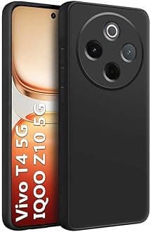 Capital P Cover | Case for [iQOO Z10 5G| Silicon Protective Back Cover Phone Cases | Back Case Cover for [iQOO Z10 5G] Mobile Cover (Black)