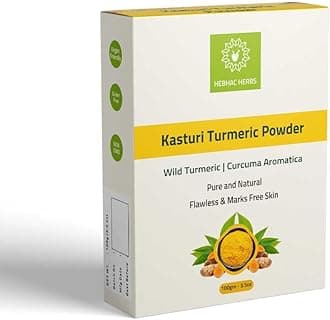 Kasthuri Manjal Powder for Skin and Face Care| Wild Turmeric powder | Curcuma Aromatica | Helps Acne skin (3.5 oz)