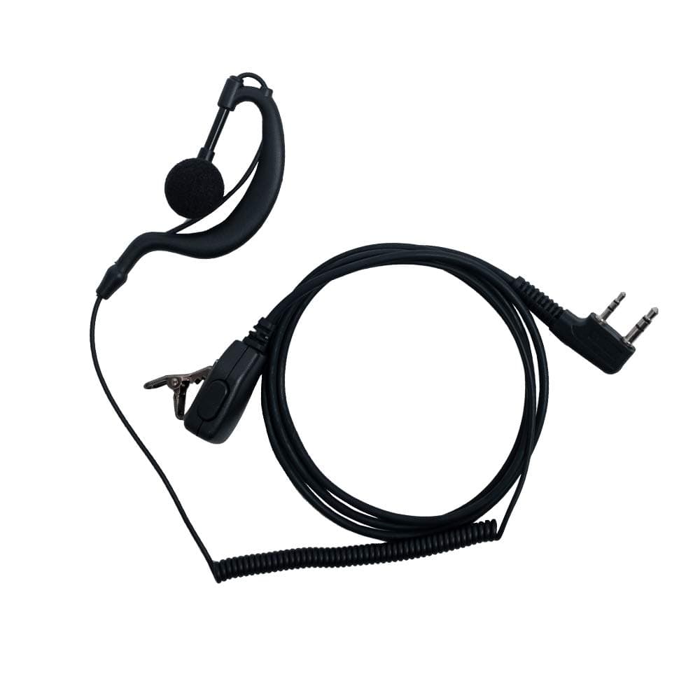 Earpiece with Mic,2 pin G Shape Earpiece Headset with Mic Ptt Compatible with Baofeng UV-5R BF-888S BF-F8HP BF-F9 UV-82 UV-82HP UV-82C Kenwood Walkie Talkies 2 Way Radio