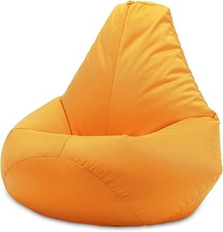 Beautiful Beanbags - Adult Highback Beanbag Chair - Large Water-Resistant for Indoor and Outdoor Use - Lounge or Gaming Chair - Manufactured in UK (Yellow)