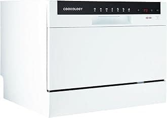 Cookology CTTD6WH Mini Counter Top Dishwasher in White - 6 Place Settings - Table Top - Compact Design - 6 Drying Settings - 7 Wash Cycles - ECO Friendly Mode
