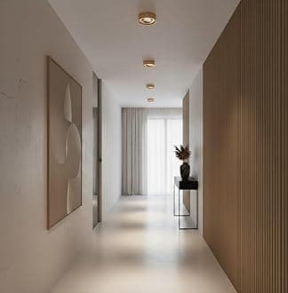 EDO Skand Mini Round Recessed Ceiling Spotlight Aluminium Compatible with GU10 Socket Diameter 95 x 30 mm for Living Room, Kitchen, Corridor, Office