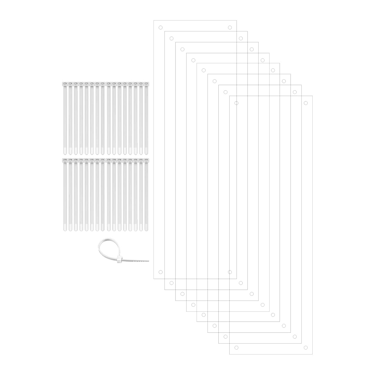 Urine Scatter Guard (8 Pack) for Cage - Clear and Bendable - Keep Bedding and Litter in Cage - Used for Guinea Pigs, Hedgehogs, Hamsters, Chinchillas, Rabbits, Reptiles and Other Small Animals