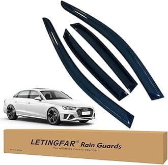 Window Visors Rain Guards for Audi A4 2017 2018 2019 2020 2021 2022 2023 Accessories, Wind Deflectors Vent Shades for Audi A4