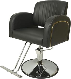 Barber Cahir Ladies Salon Chair Reclining Swivel & Hydraulic Chair Heavy Duty Hair Styling Chair for Beauty Salon, Spa Equipment (B)