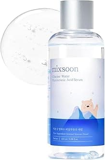 mixsoon Glacier Water Hyaluronic Acid Serum-Deep Hydration and Cooling for Face, Refreshing Lightweight Texture 100ml / 3.38 fl.oz. Korean Glass Skin Care